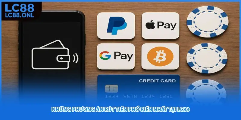 Những phương án rút tiền phổ biến nhất tại LC88